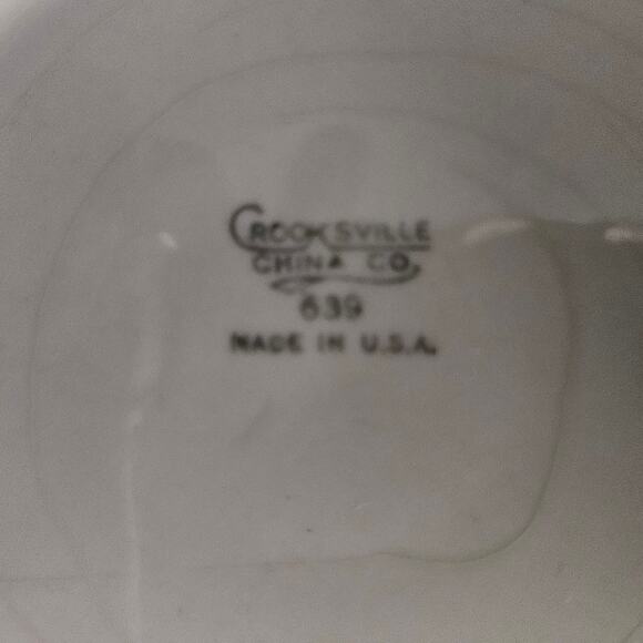 Vintage Crooksville China 639 Pink Floral 6" Plates Set of 3 USA Gold Trim - Picture 4 of 7